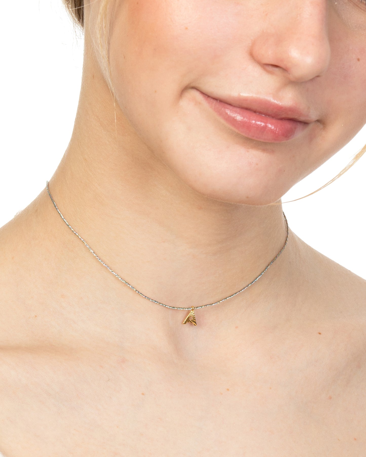 TINY INITIAL CHOKER NECKLACE