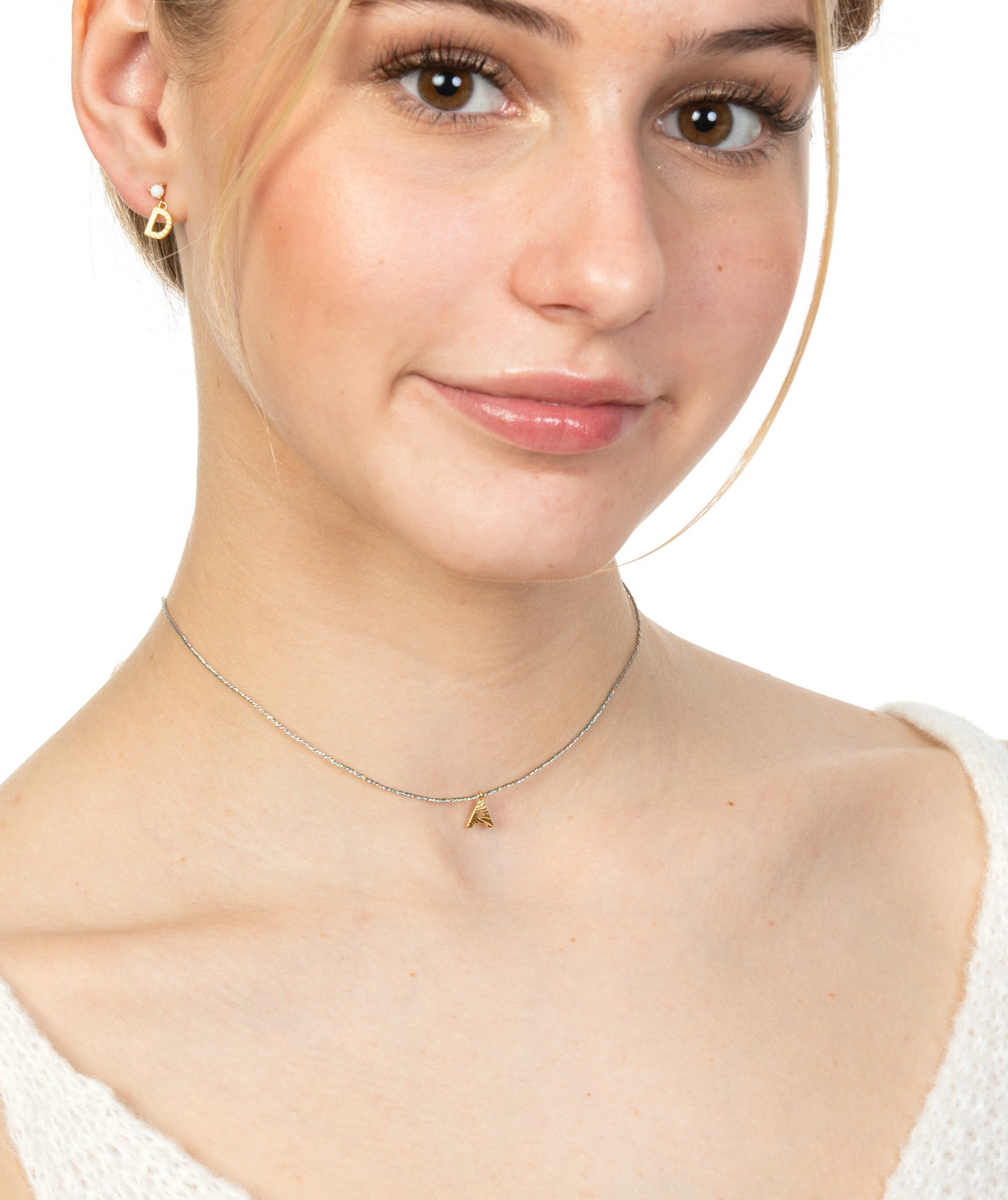 TINY INITIAL CHOKER NECKLACE