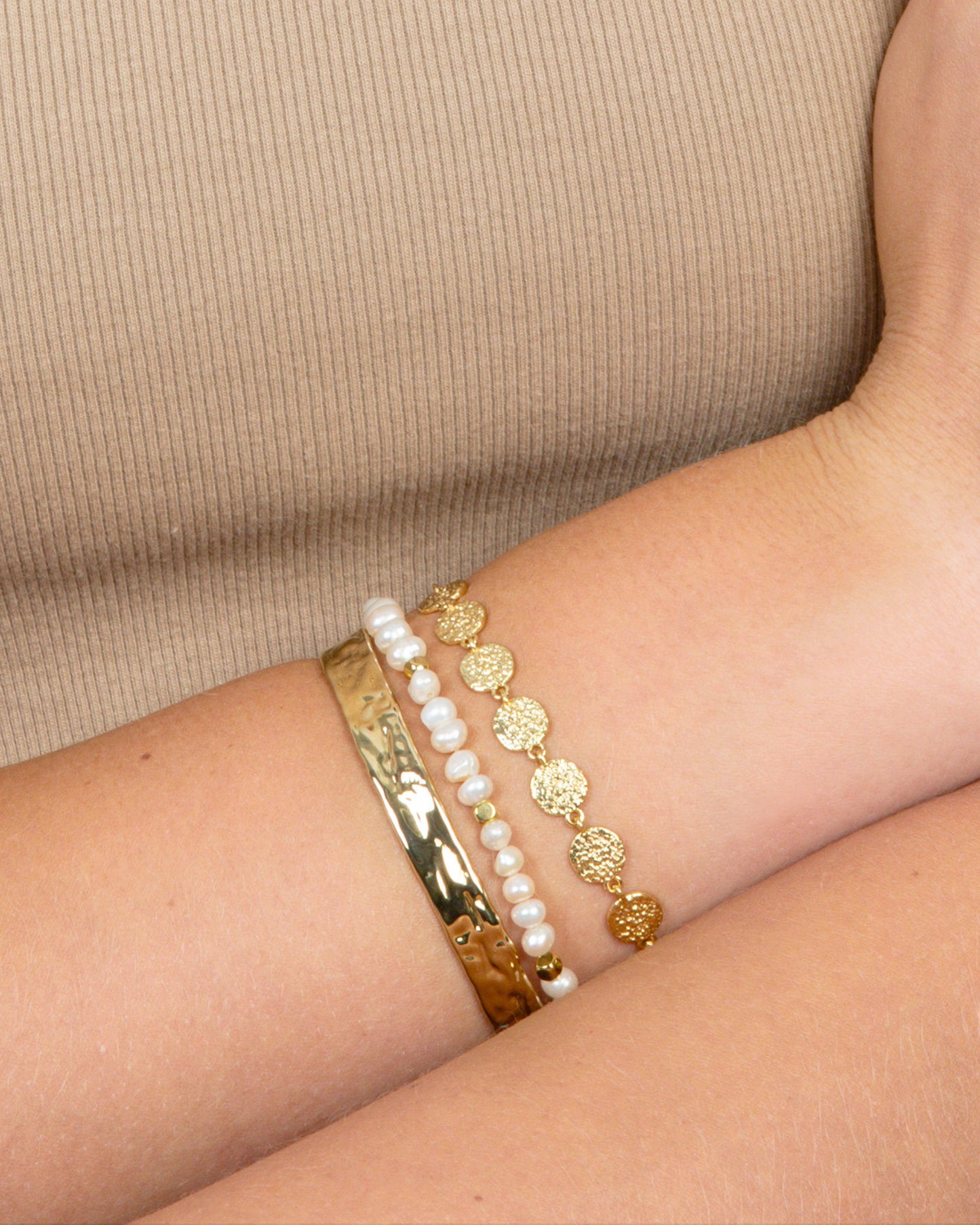 SOFT EROSION DISC LINK BRACELET
