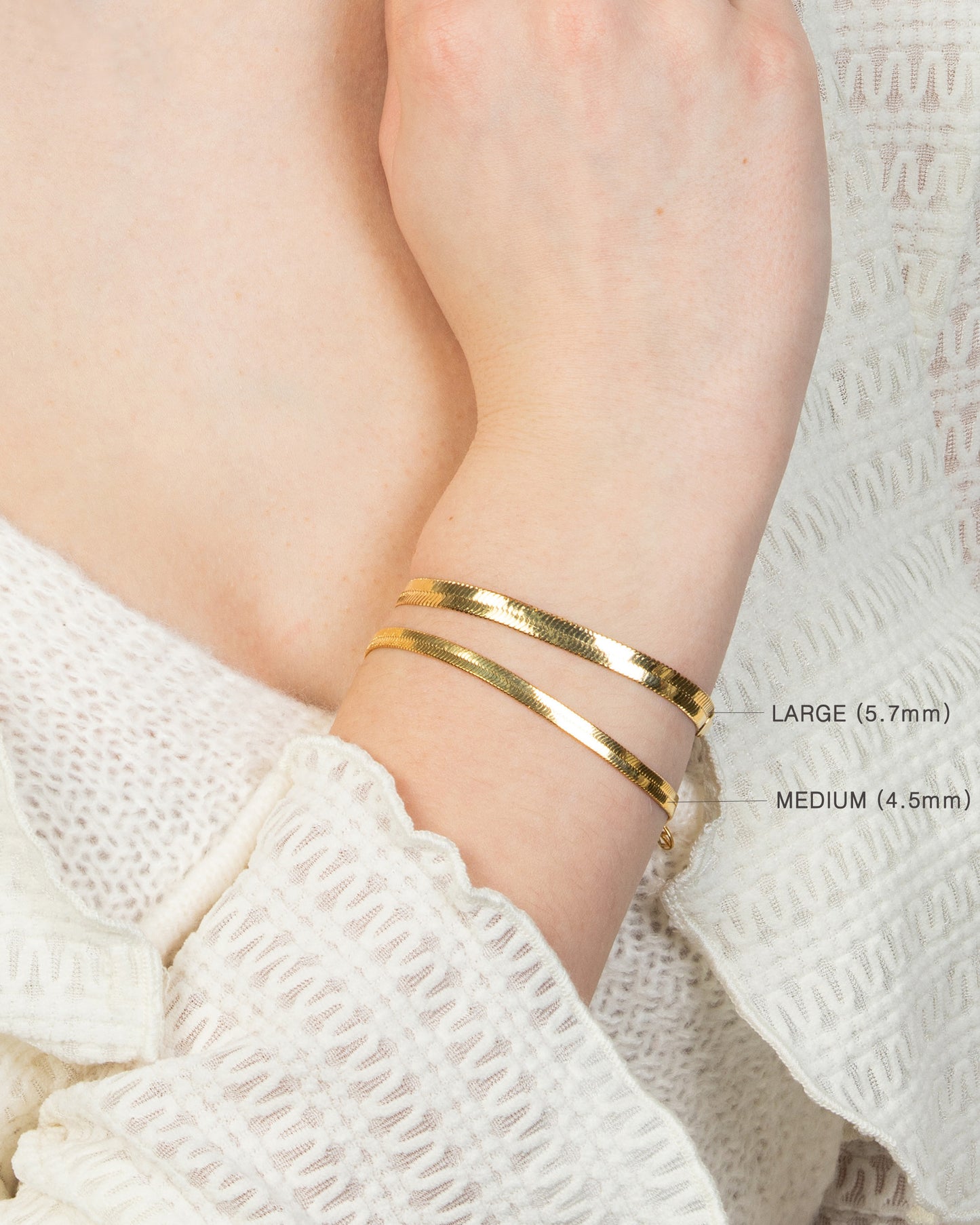 LARGE HERRINGBONE CHAIN BRACELET