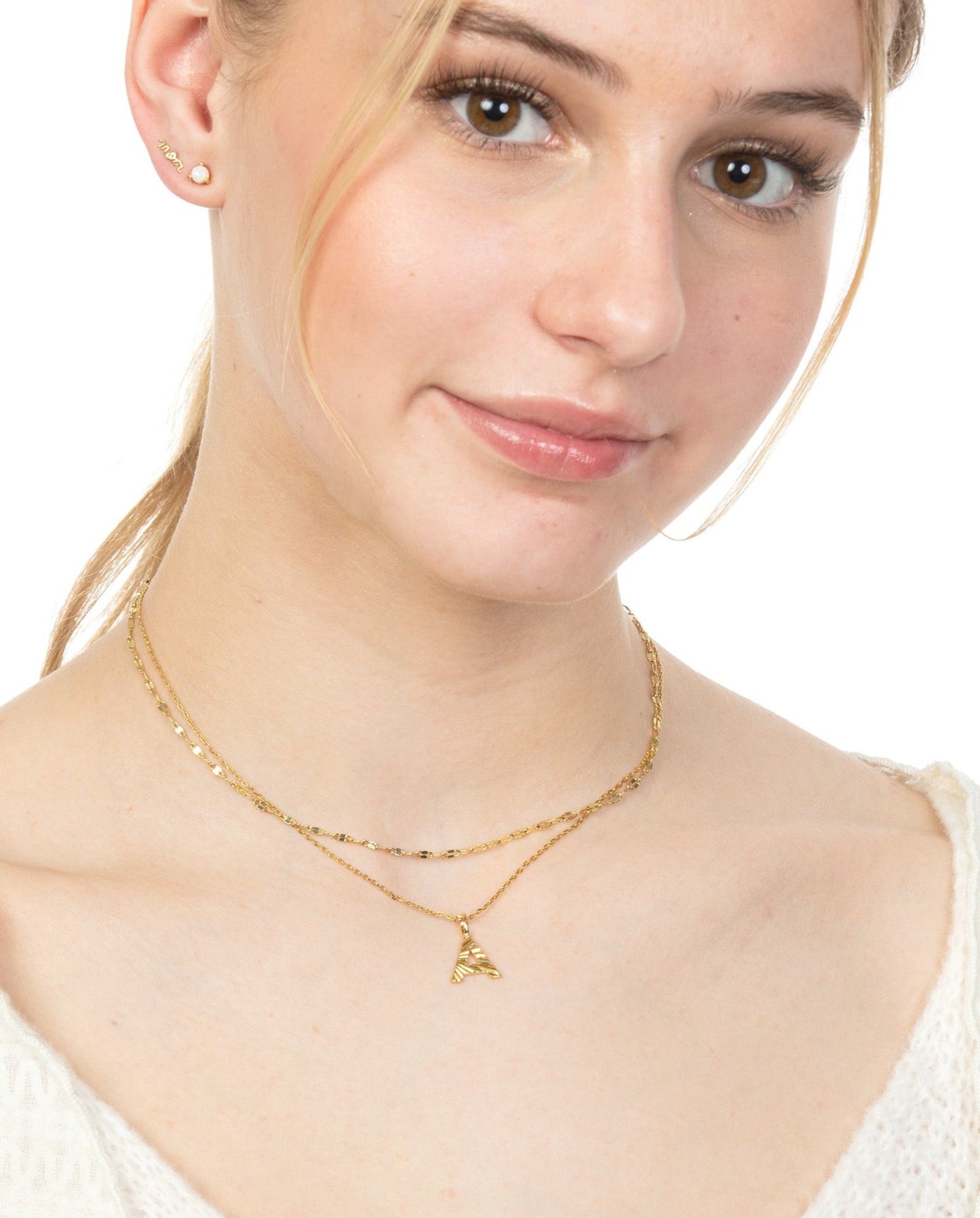 BUNBURST INITIAL PENDANT NECKLACE