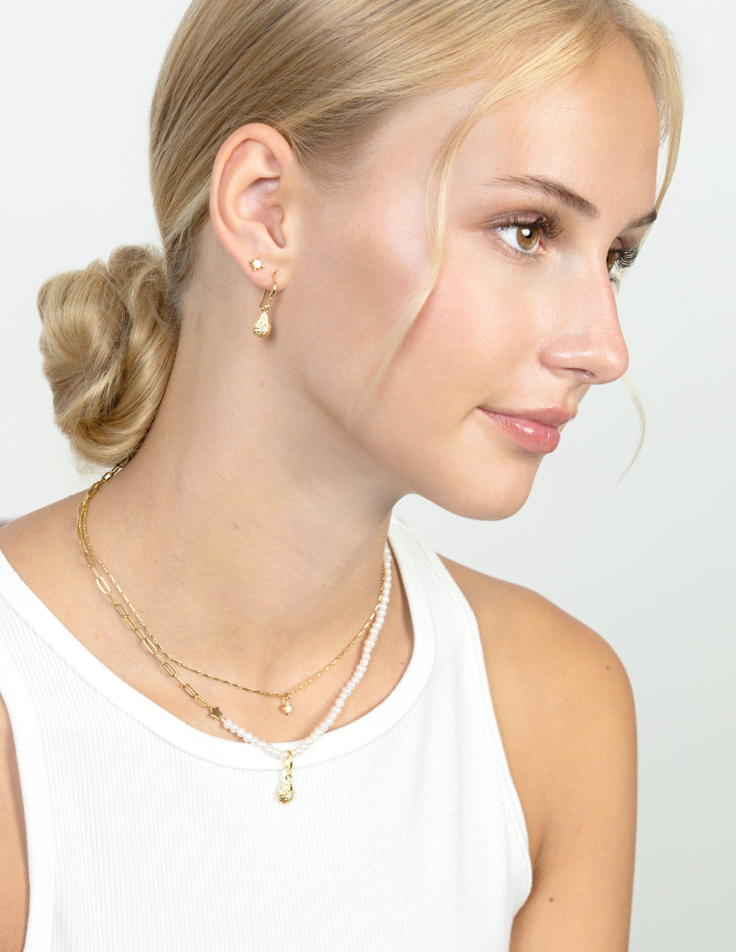 SOFT EROSION TEARDROP EARRINGS