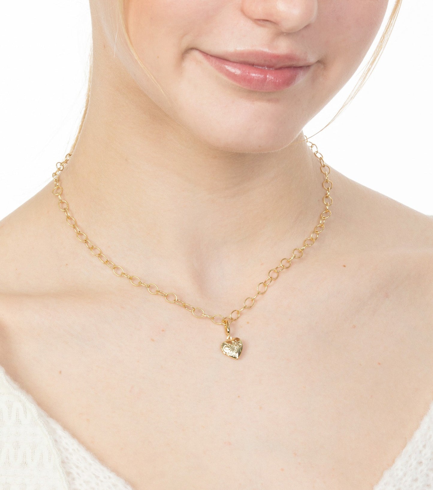 ENGRAVED HEART LOCKET CLIP-ON CHARM