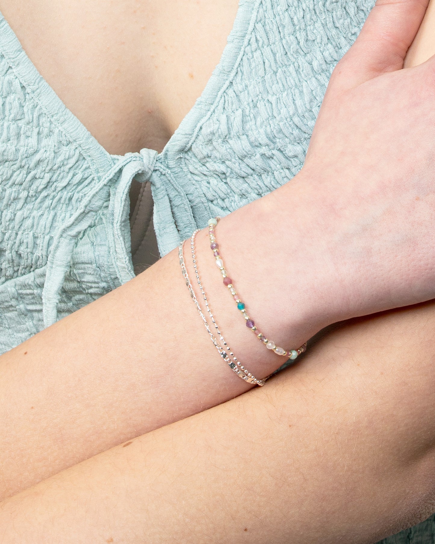 SUNBURST & BALL CHAIN BRACELET