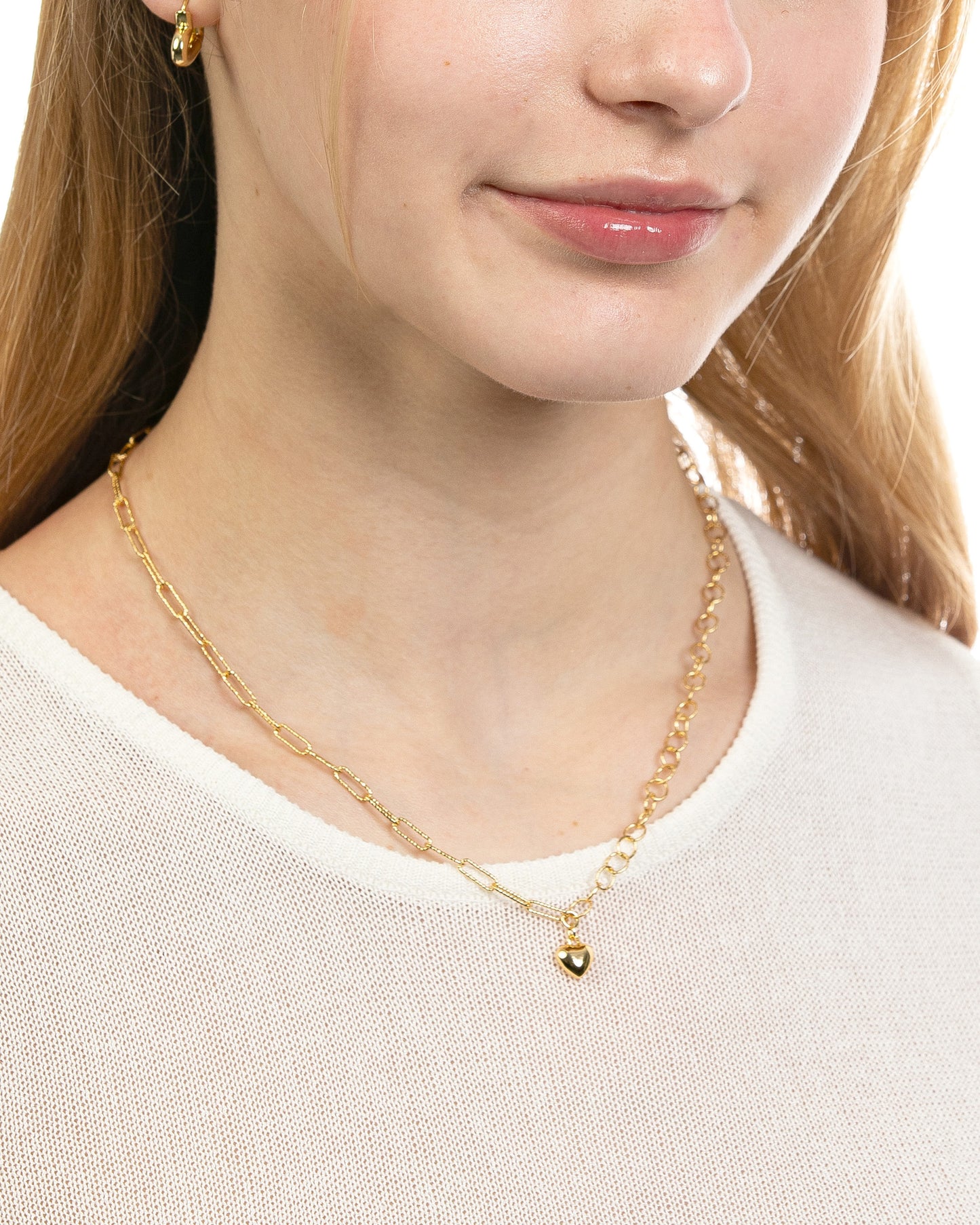 PUFFED HEART NECKLACE