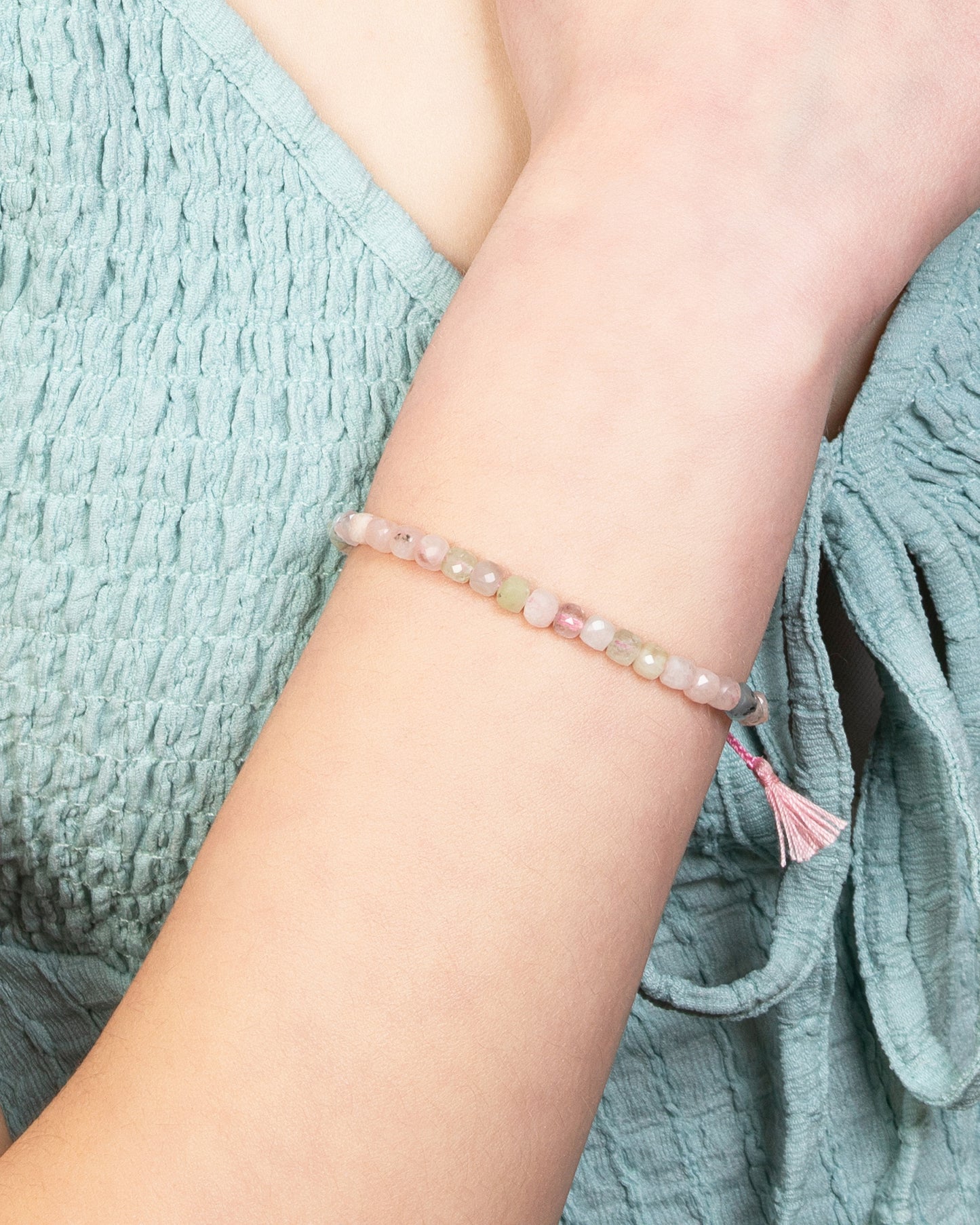 CUBED MORGANITE DELIGHT BRACELET