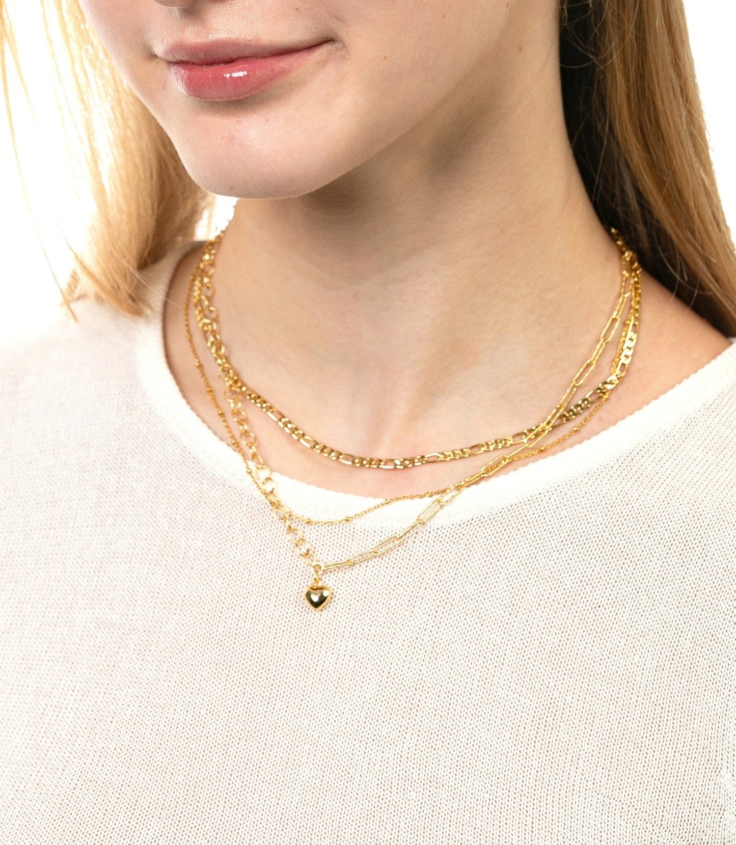 FIGARO & SATELLITE CHAIN LAYERED NECKLACE
