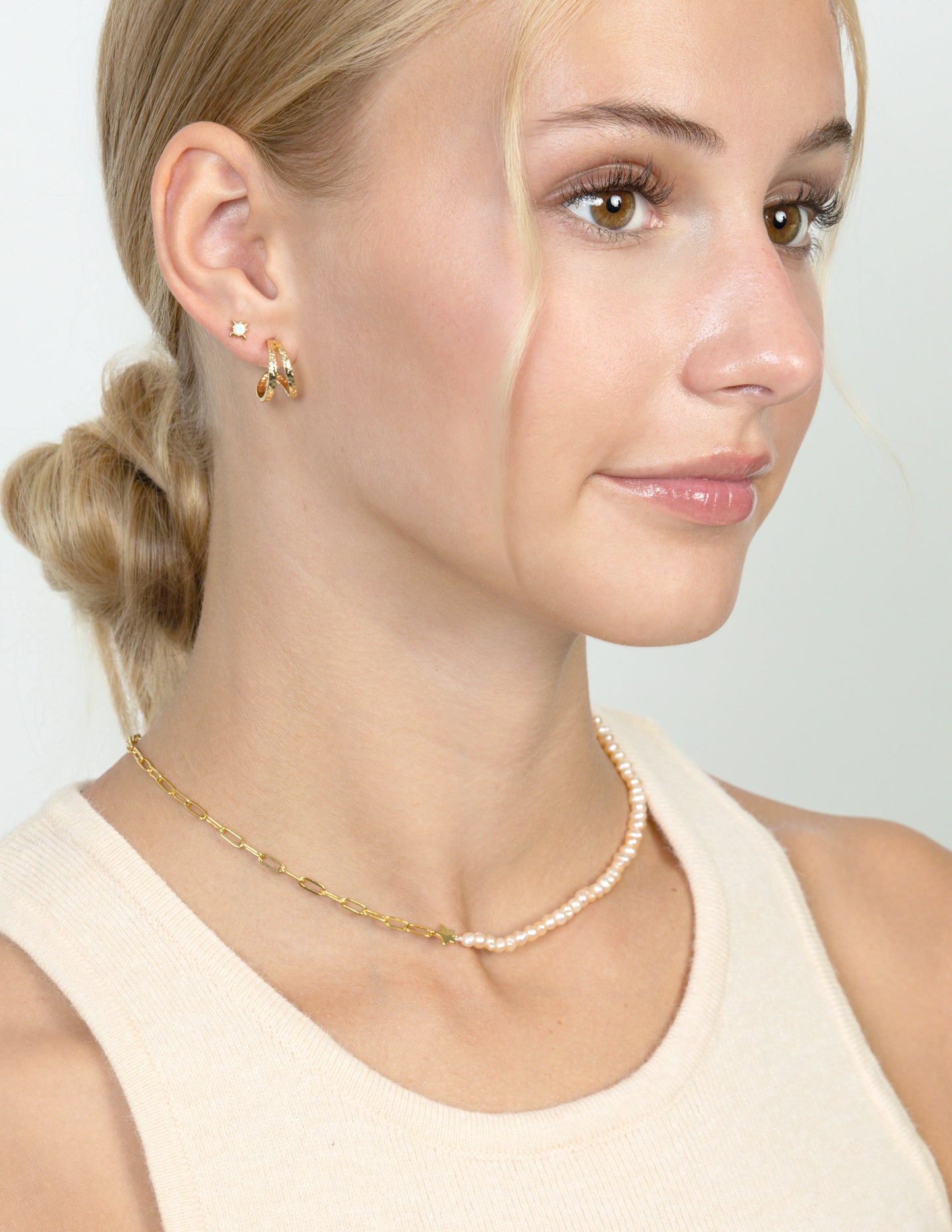 SOFT EROSION DOUBLE HOOP EARRINGS