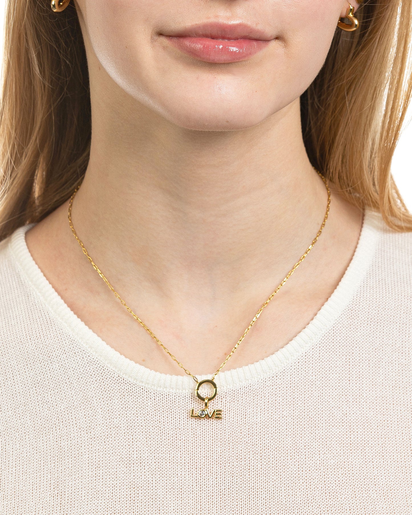 MINI LINK CHAIN CHARM HOLDER NECKLACE