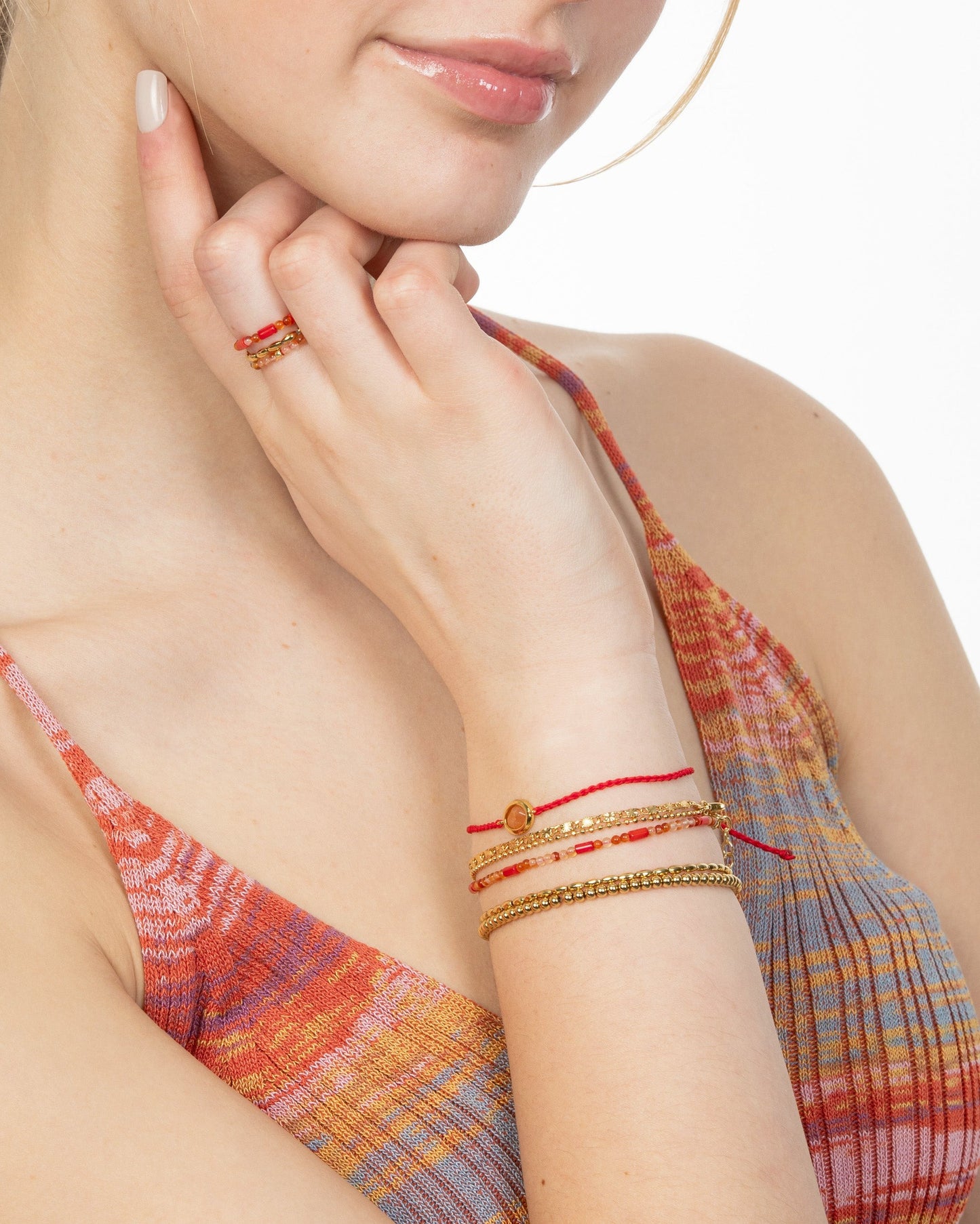 SUNSET GEMSTONE STRETCH RINGS