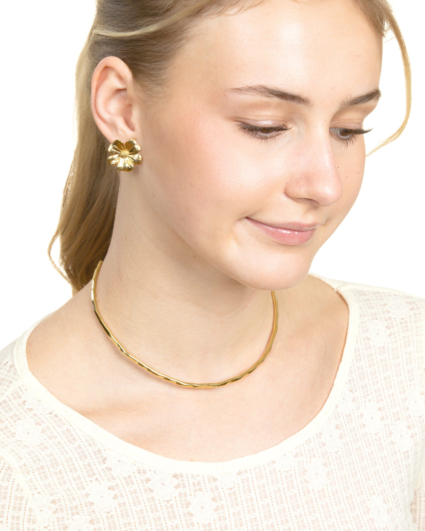 HAMMERED WIRE COLLAR NECKLACE