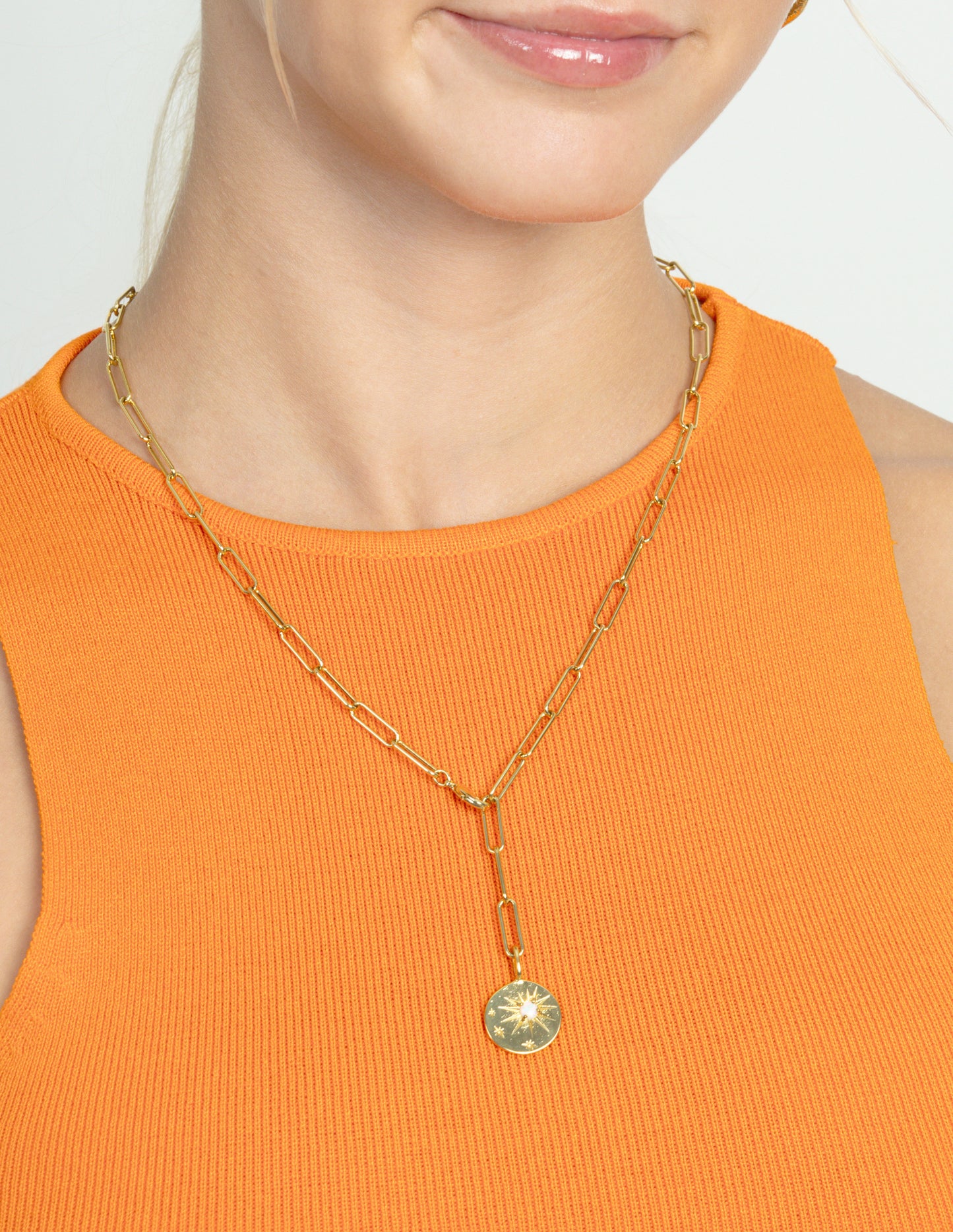 STARBURST COIN OPAL CLIP-ON CHARM