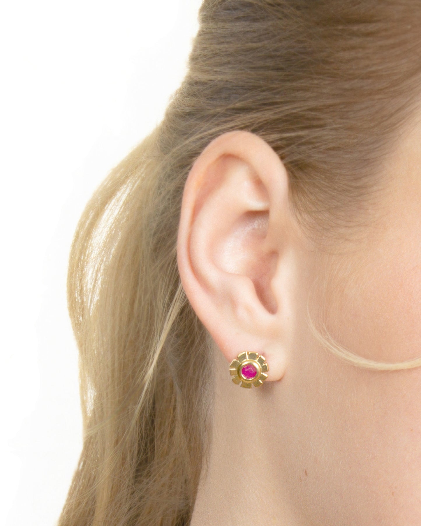 PINK ZEST FLOWER STUDS