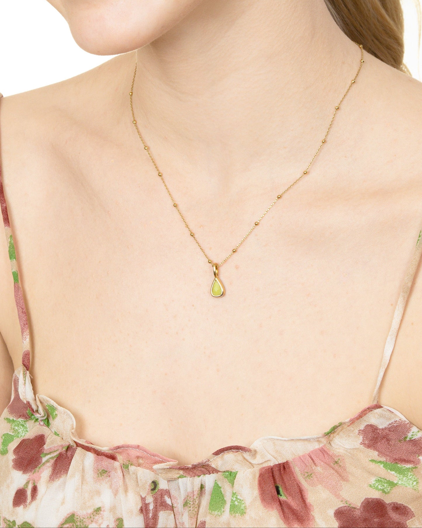 LIME JADE DROP CLIP-ON CHARM