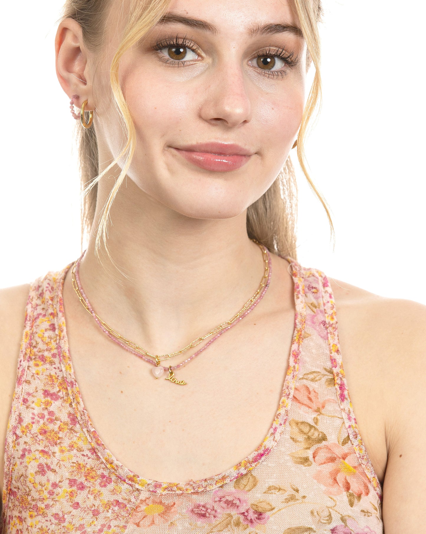 TEXTURED PAPERCLIP CHAIN NECKLACE