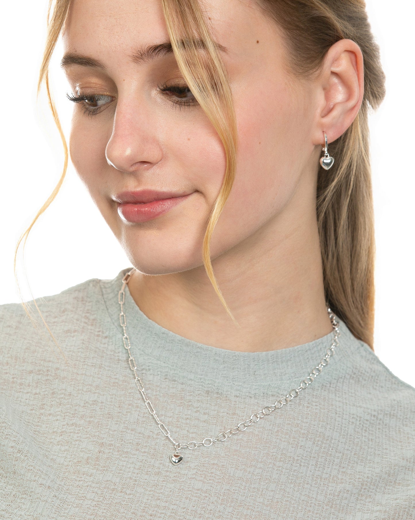 PUFFED HEART NECKLACE