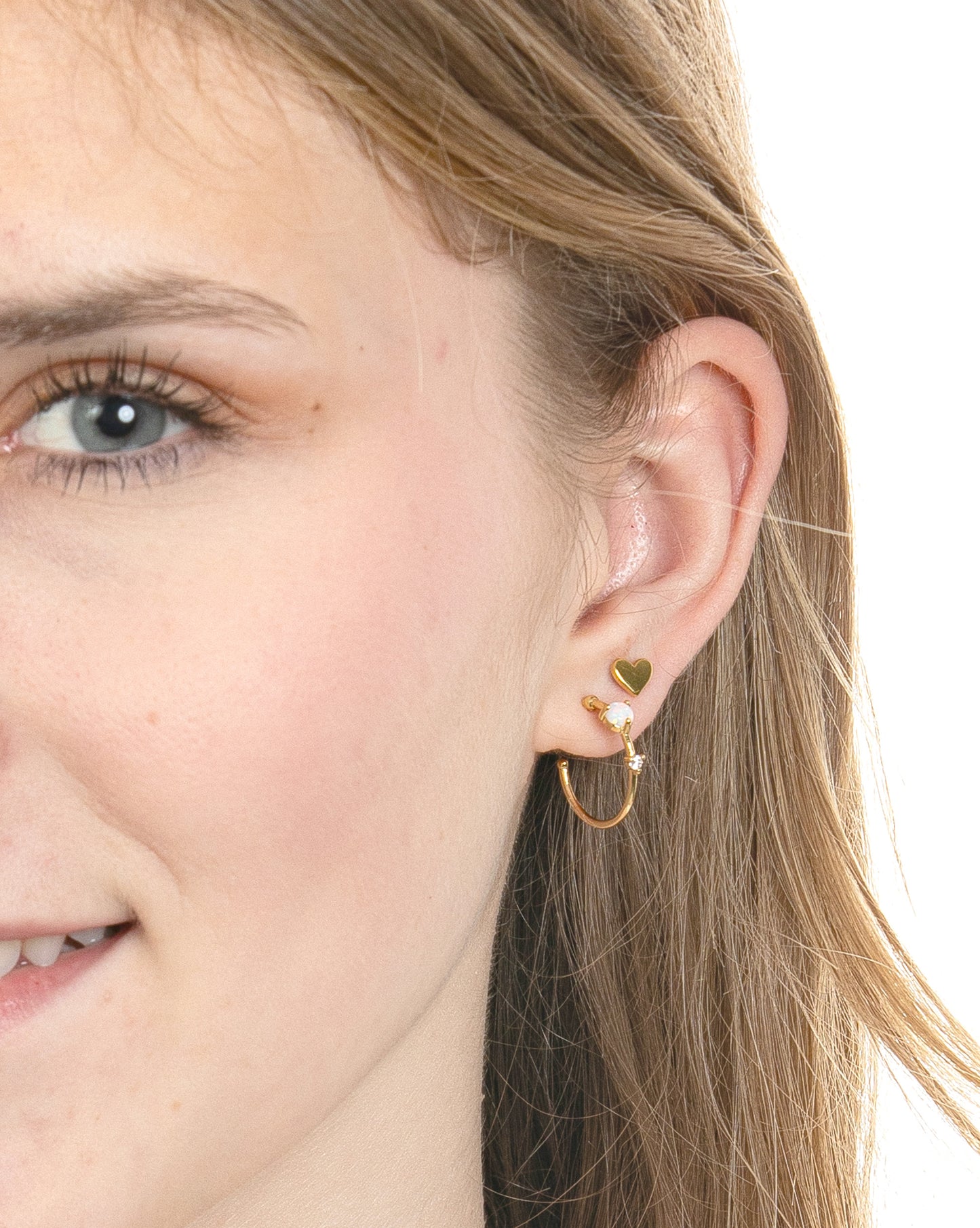 DAINTY WHITE OPAL EARRINGS