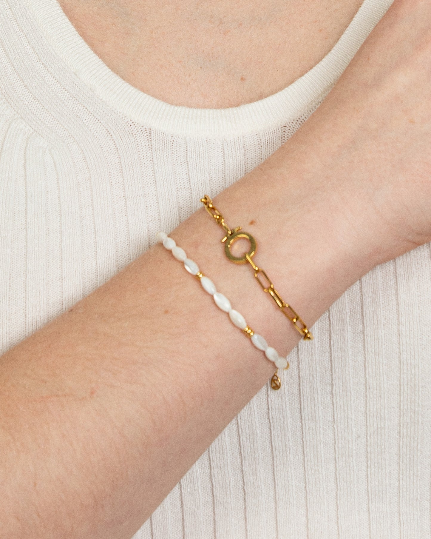 PAPERCLIP CHAIN CHARM HOLDER BRACELET