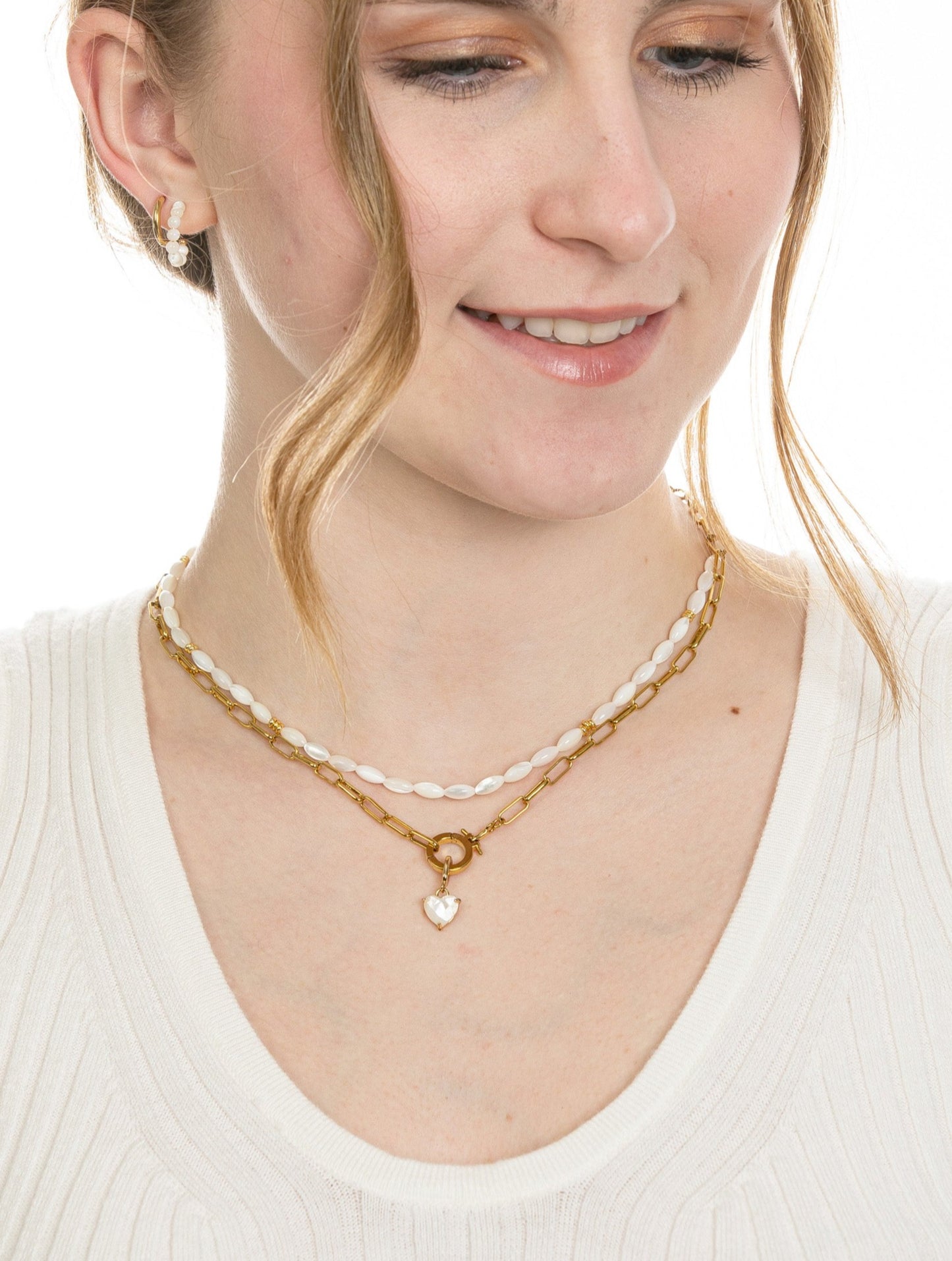 PAPERCLIP CHAIN CHARM HOLDER NECKLACE