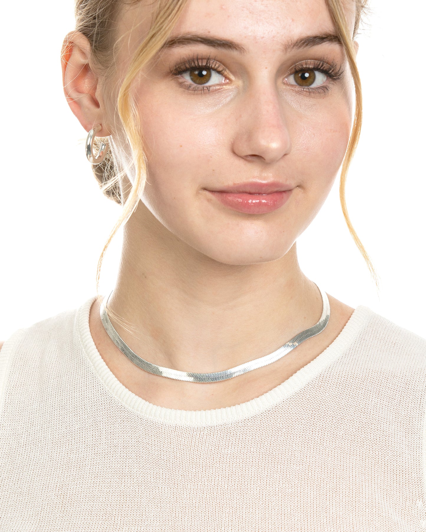 LARGE HERRINGBONE CHAIN NECKLACE