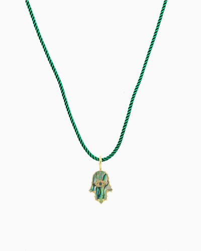 HAMSA HAD CHARM CONVERTIBLE TOGGLE NECKLACE