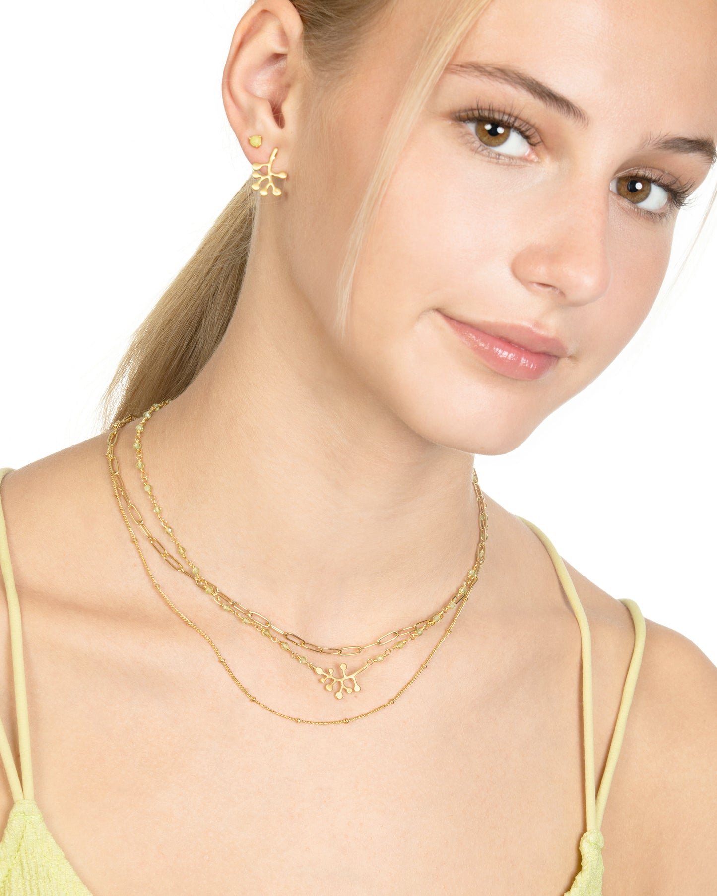 Fern Leaf Peridot Necklace