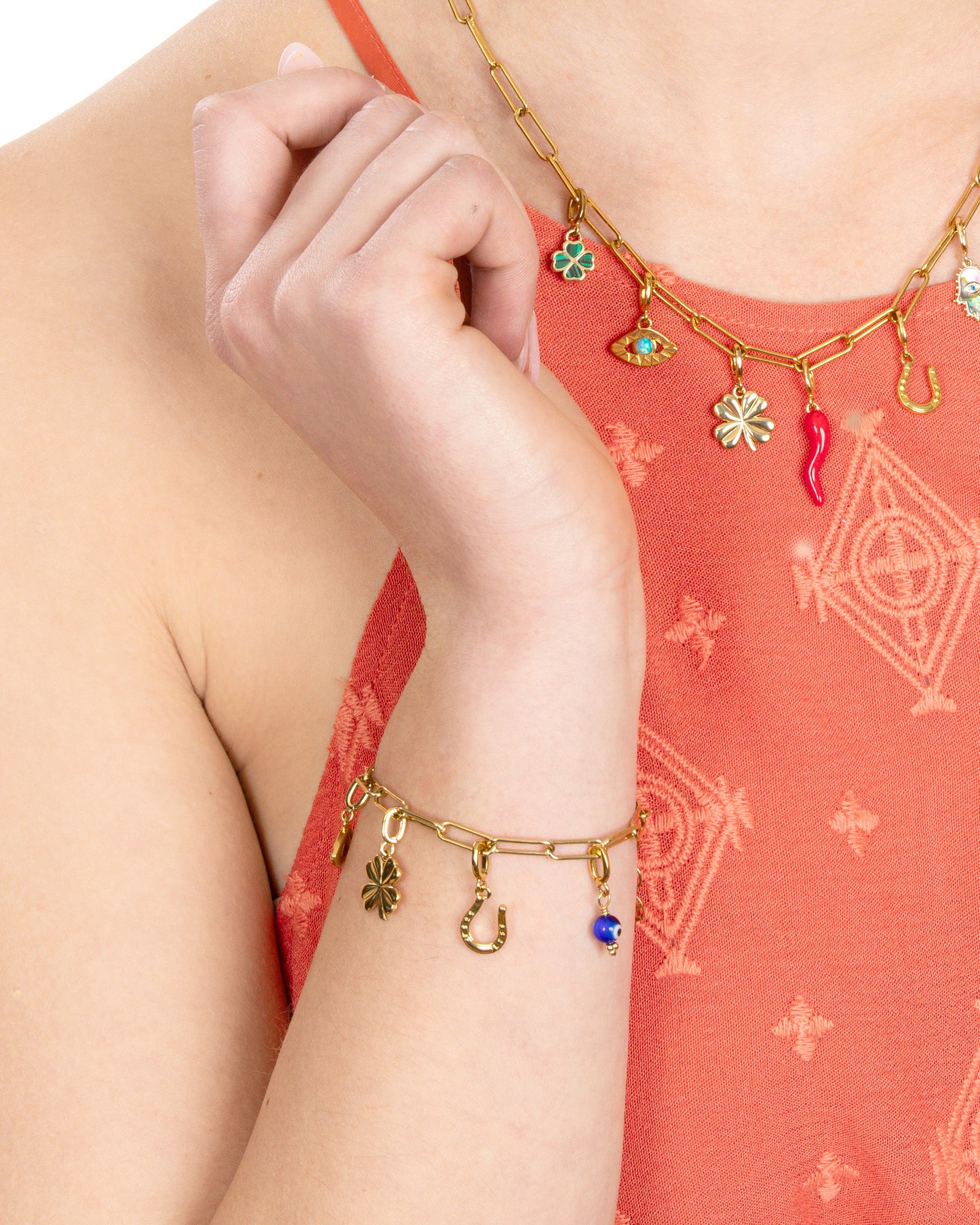 GOOD LUCK CLIP-ON CHARM BRACELET