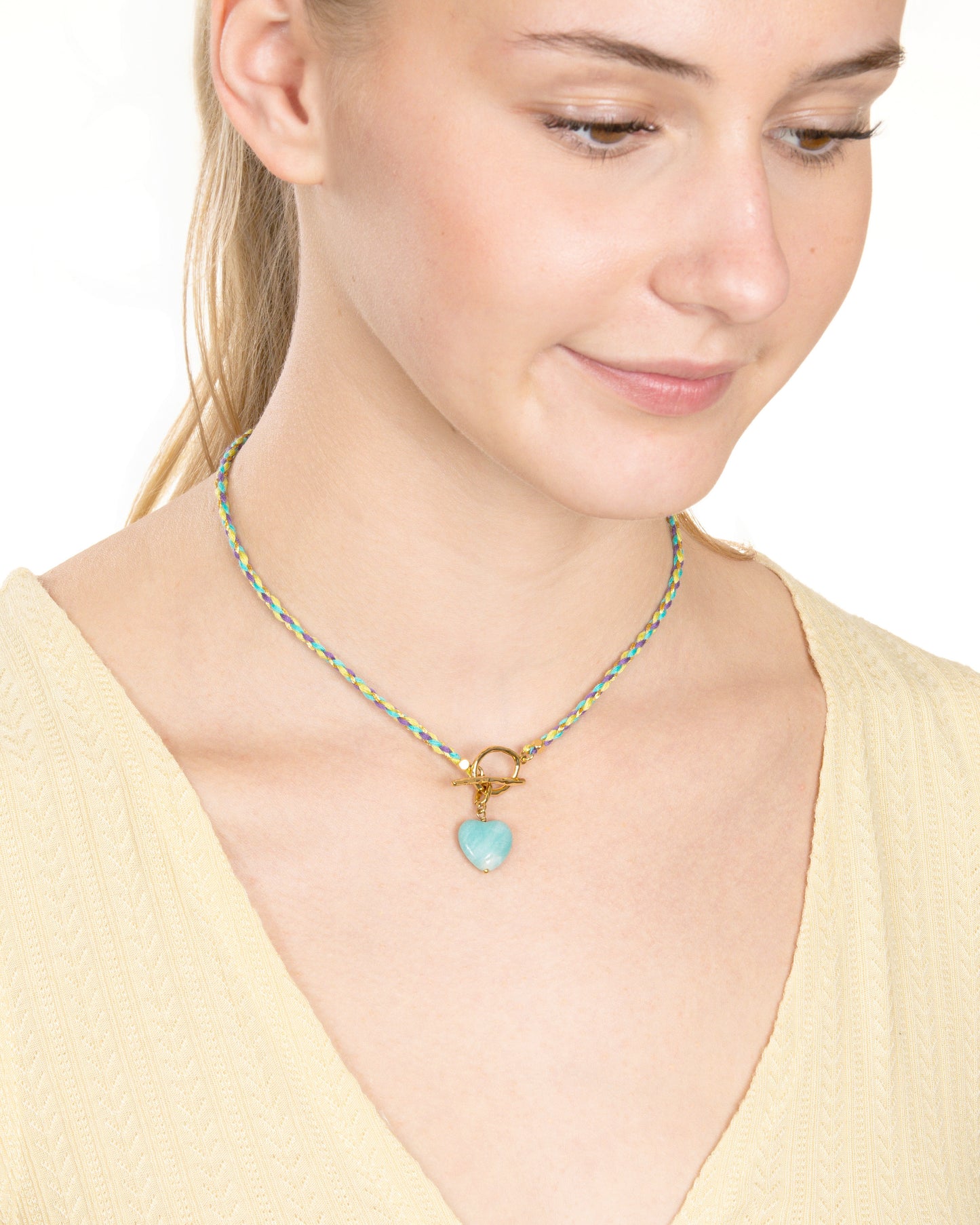 AMAZONITE HEART CLIP-ON CHARM