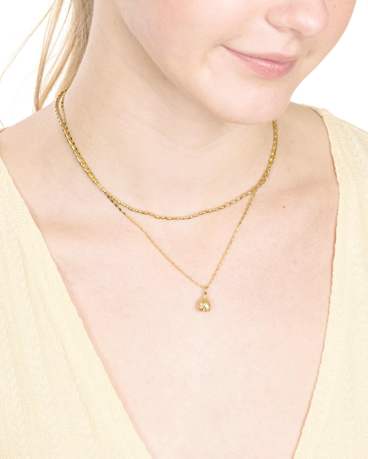 OVAL METAL BEADED CHOKER NECKLACE
