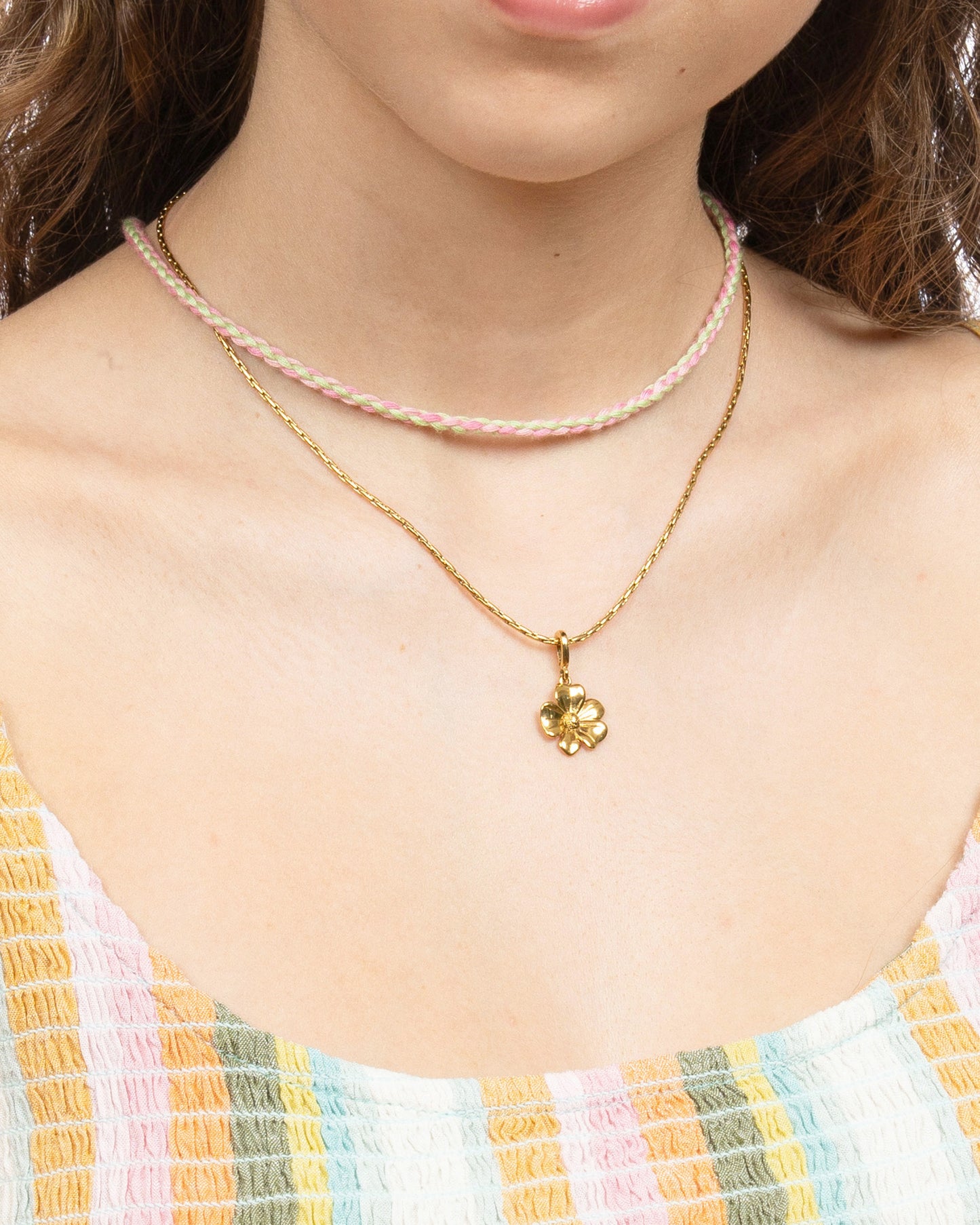 BLUSH BLOOM CORD NECKLACE