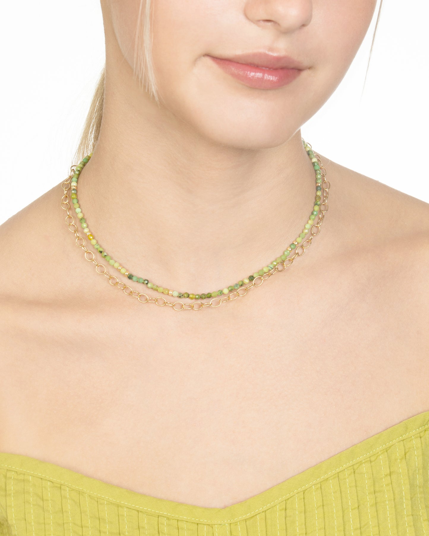 CHRYSOPRASE RHYTHM NECKLACE