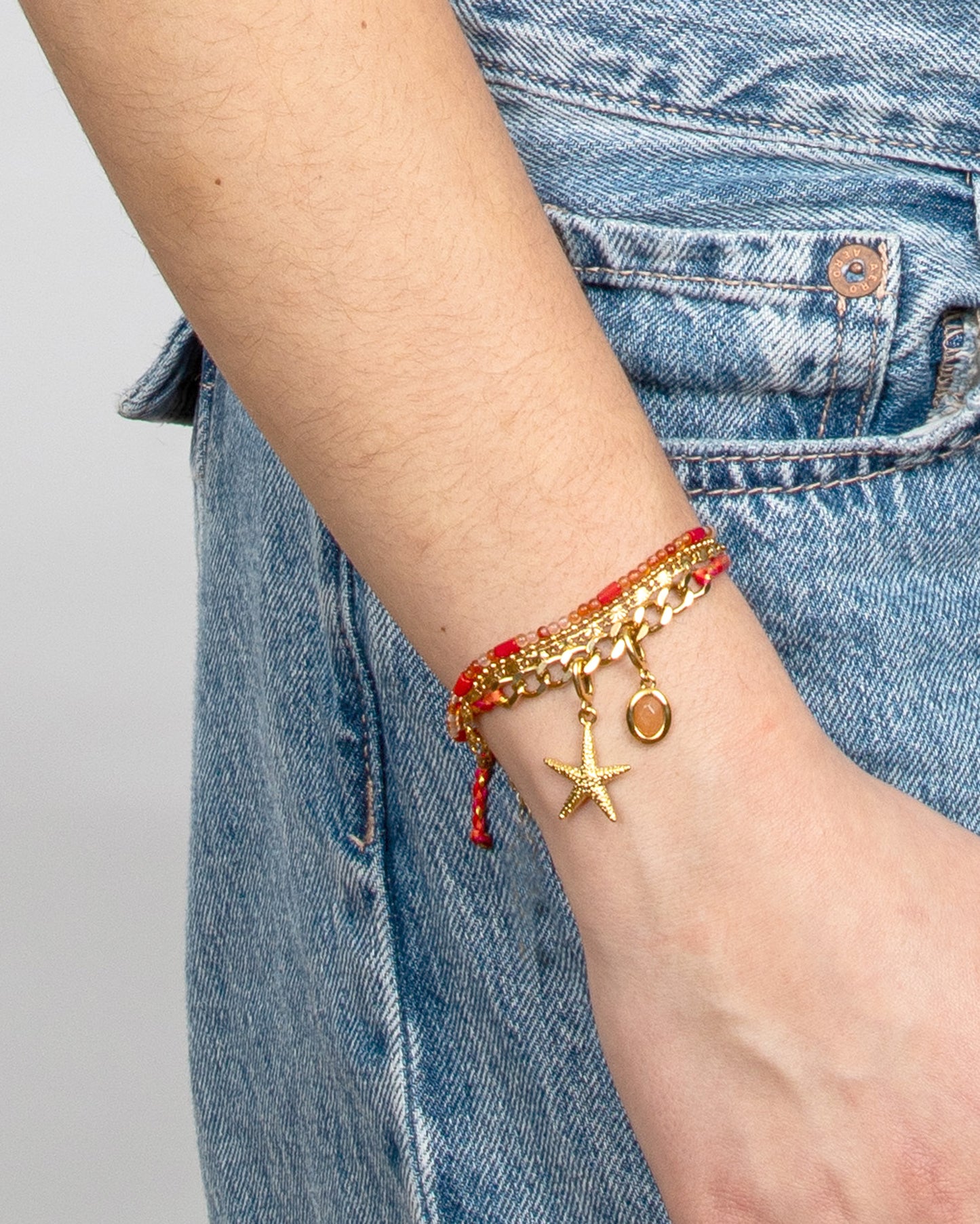GEMSTONE CLIP-ON CHARM-Red Aventurine