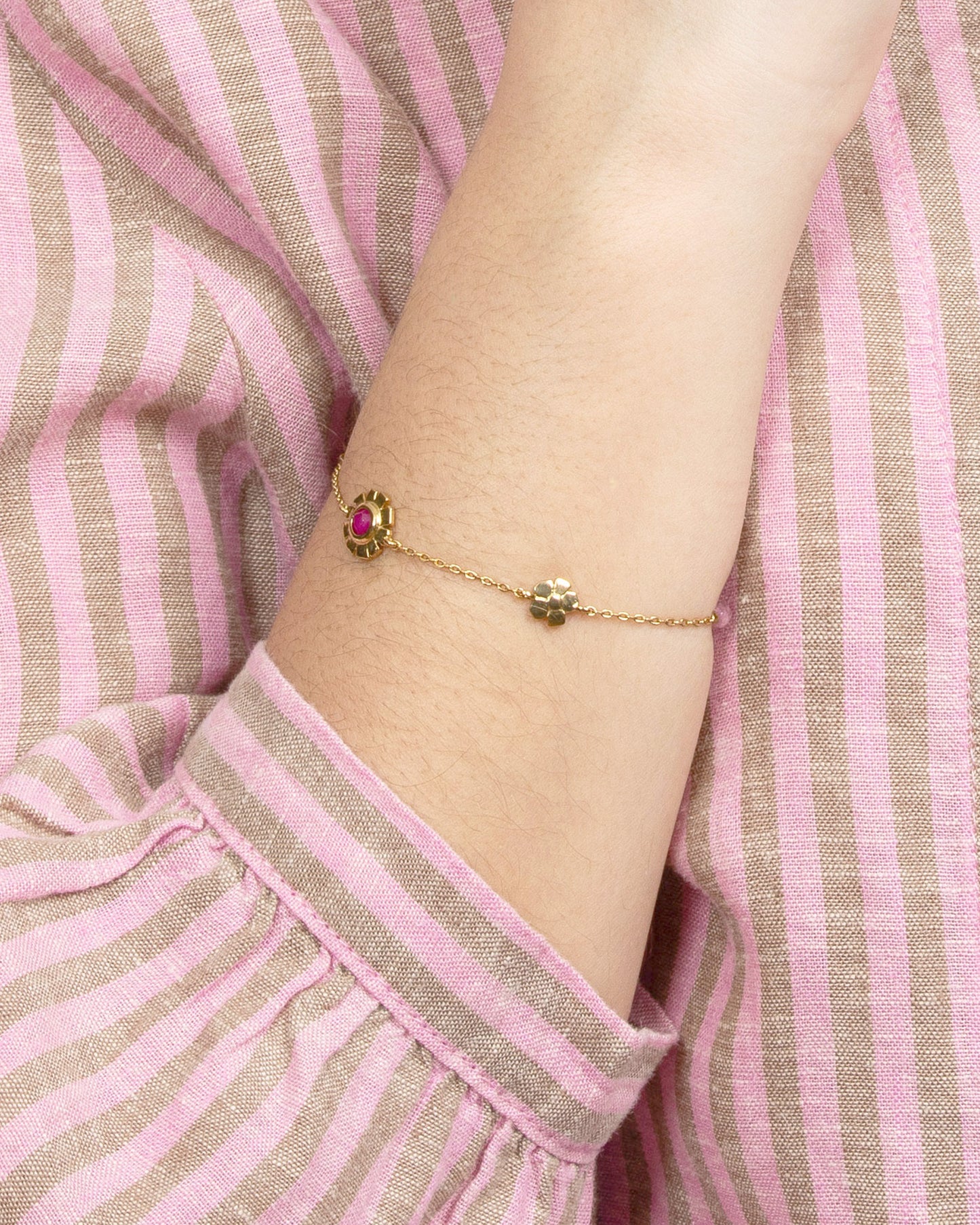 PINK ZEST FLOWER STATION BRACELET