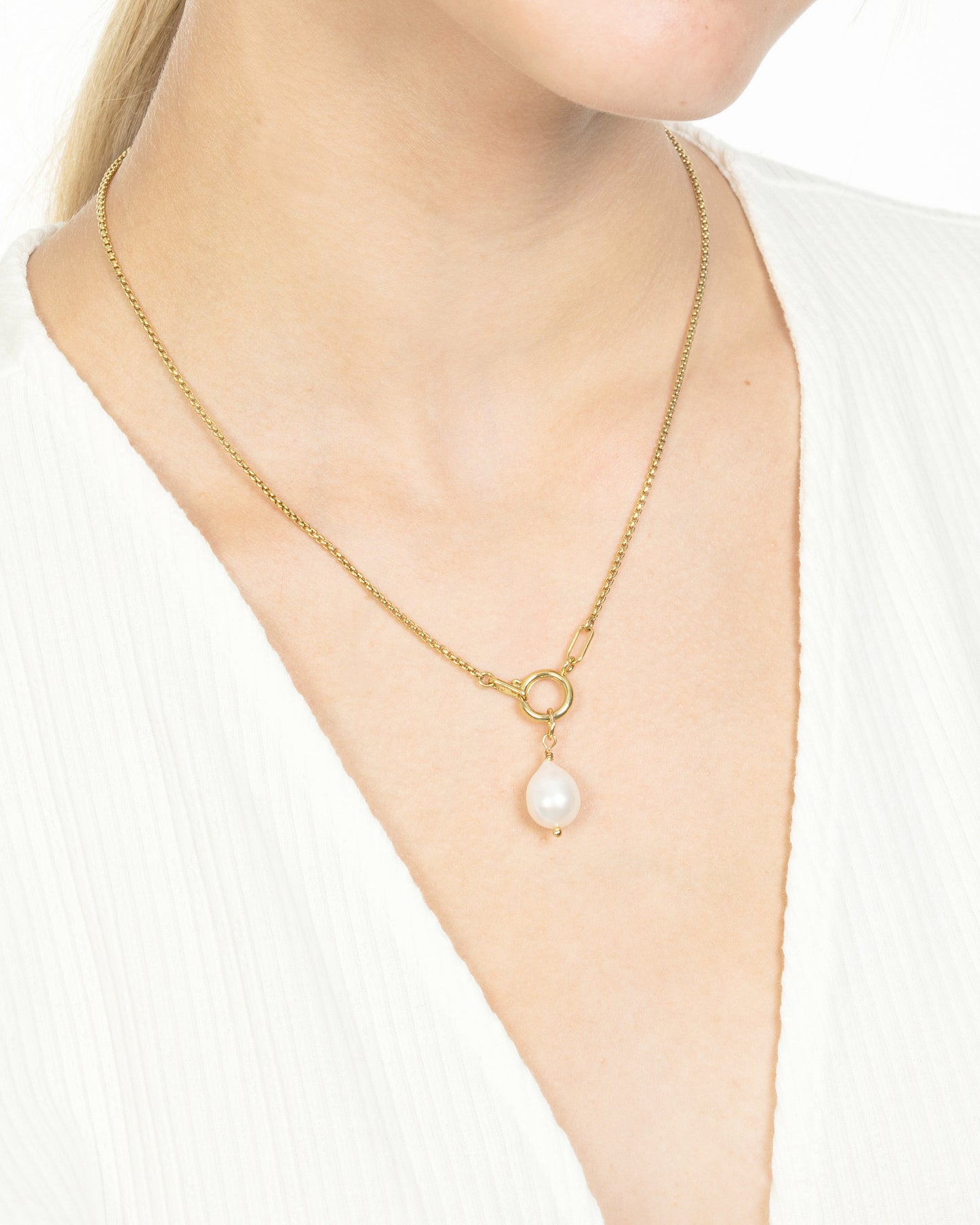 LARGE FRESHWATER PEARL SLIDE-ON CHARM