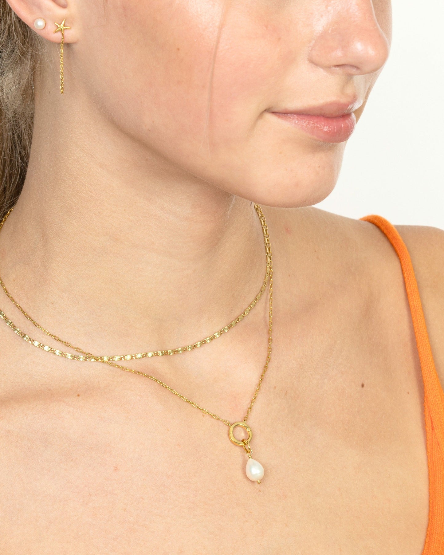 MINI LINK CHAIN CHARM HOLDER NECKLACE