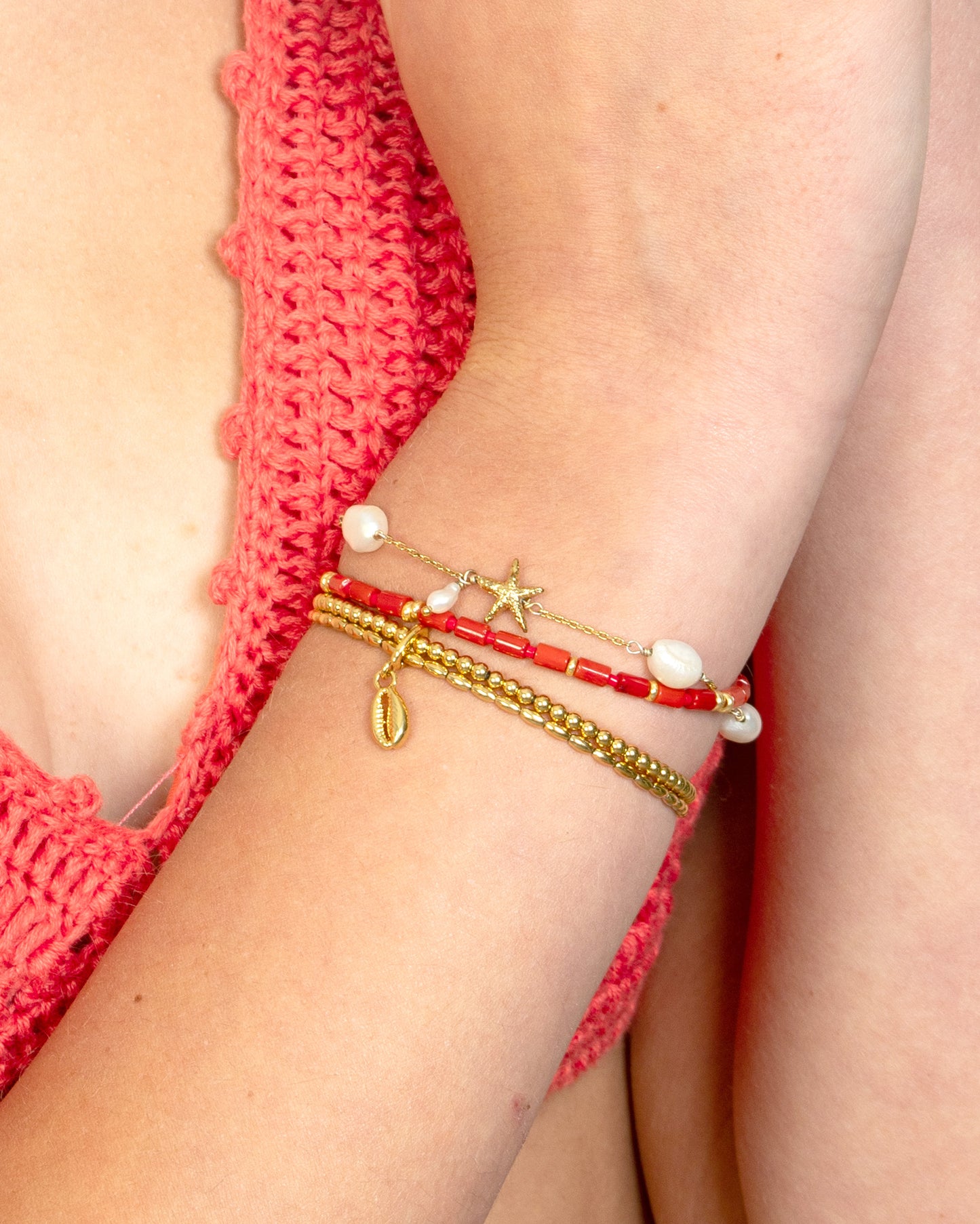SEASIDE PEARL CHARM BRACELET