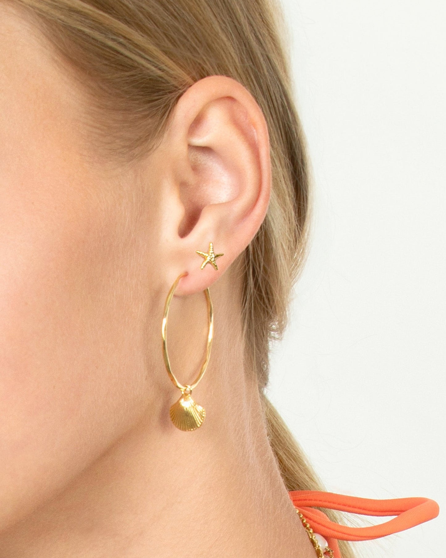 STARFISH & SEASHELL CONVERTIBLE EARRINGS SET