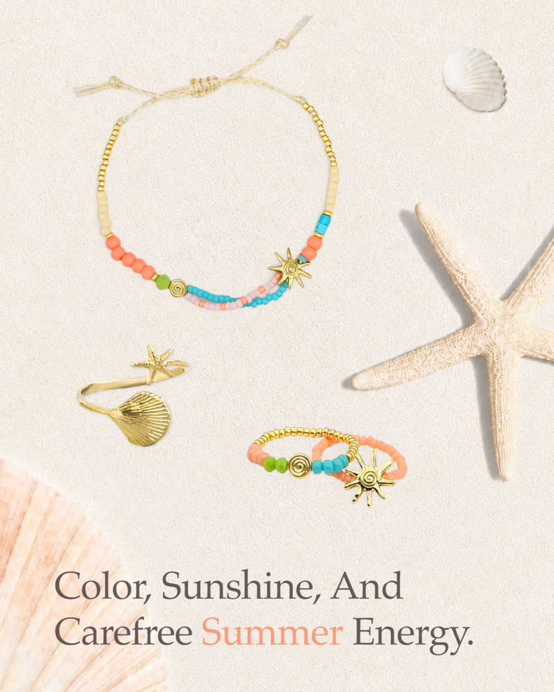 SUNLIT TIDE STRETCH RING